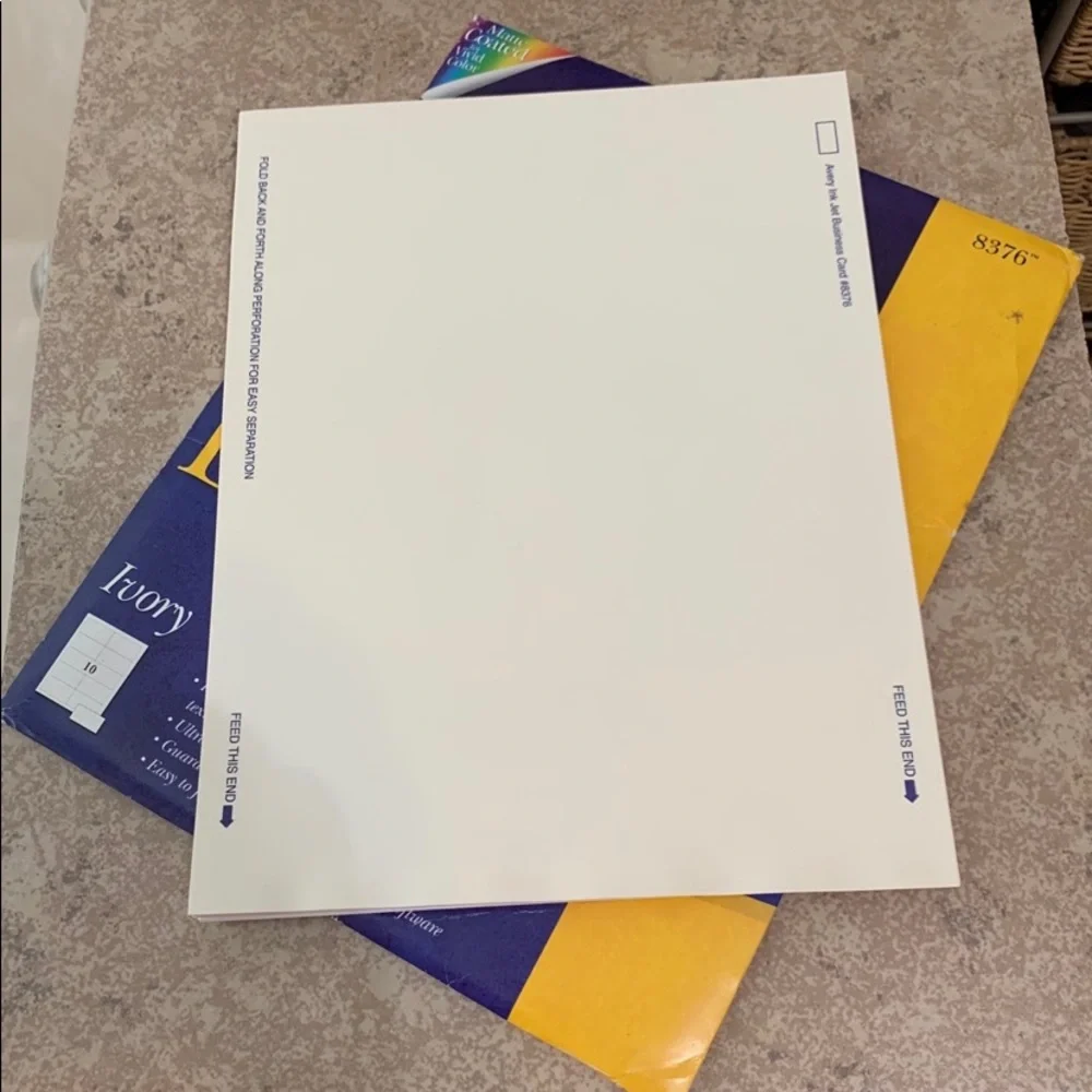 Avery  Ink Jet Business Cards - (4) White Sheets and (18) Ivory Sheets